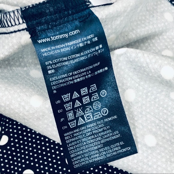 EUC Tommy Hilfiger Polka Dot Dress w/ pockets Navy - Picture 8 of 8